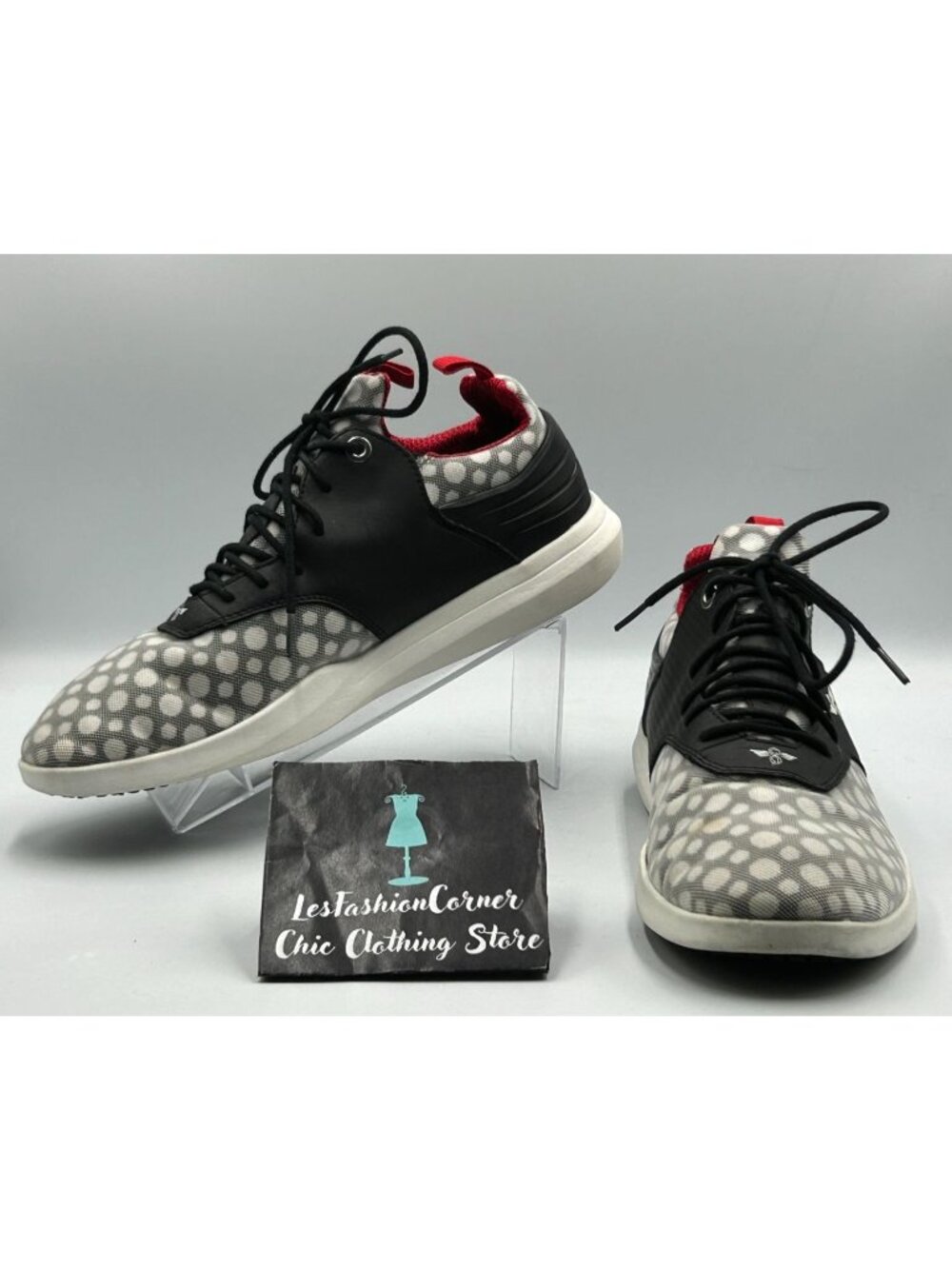 Creative Recreation Men's Black/White Deross  Polka Dot Mesh Sneakers Sz 11 3266